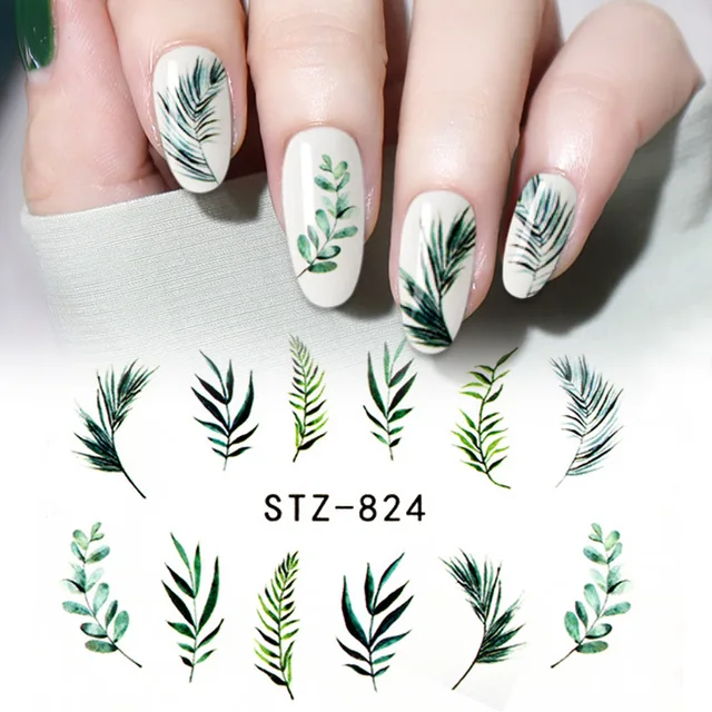3D Nail Stickers Leaves Butterfly Panda Love Heart Design Stickers For Nails Manicure Foil Nail Art Decor pegatinas para uñas A010111