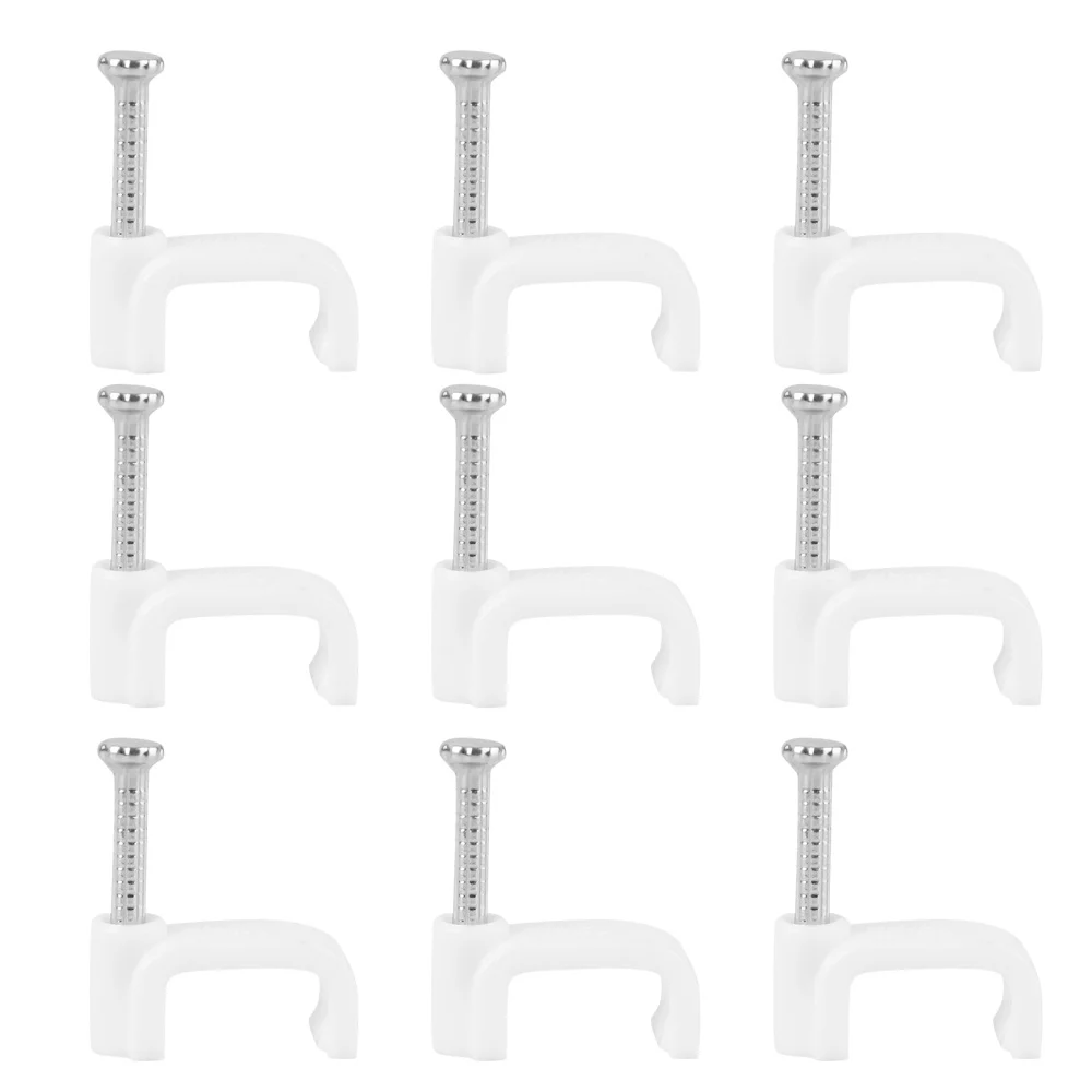 

500pcs Cable Clips Square Sturdy Durable High Quality Cable Clips Organizer Cable Tie Holder for Office Home Bedroom