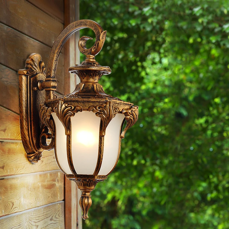 ветроизоляция facade folder 8919 Outdoor Waterproof Wall Lamp Balcony European Retro American Living Room Aisle Patio Garden Outdoor Facade Wall Lights 85-265V