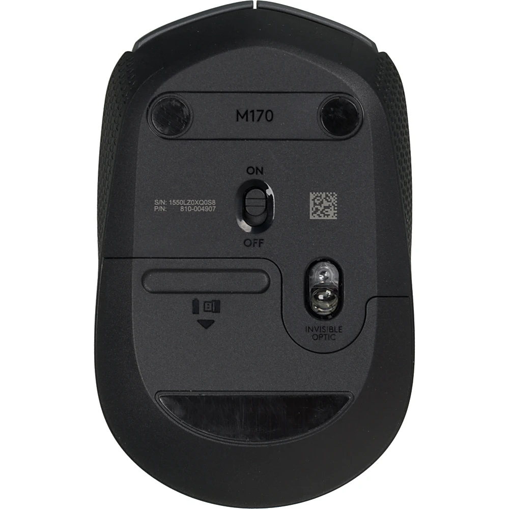 Мышь LOGITECH M170, беспроводная, USB, серый и черный