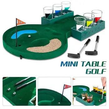 

Bar Wine Game Interesting Convenient Stainless Glasses Gifts Desktop Relax Golf Table Game Mini Durable Family Leisure Indoor