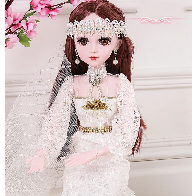 As picture 1 комплект, 60 см, BJD куклы, игрушки с одеждой, 3D глаза, свадебное платье для вечеринки, обувь для девочек, кукла, аксессуары, куклы, игрушки для девочек - Цвет: As picture