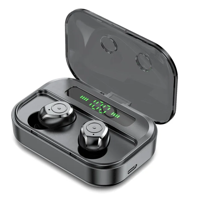 Black Новинка M7s TWS беспроводные Bluetooth наушники светодиодный дисплей Bluetooth 5,0 HIFI шумоподавление Спортивная гарнитура наушники для xiaomi - Цвет: Black