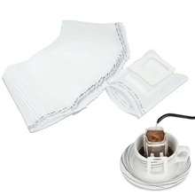 50 шт./упак. капельного Кофе цедильного мешка Портативный заячьи уши с Стиль Кофе бумажные фильтры Офис путешествия Brew Кофе и Чай инструменты