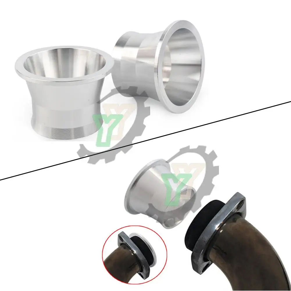 2PcsMotorcycleExhaustPortTorqueConesDragPipePowerConesAnti