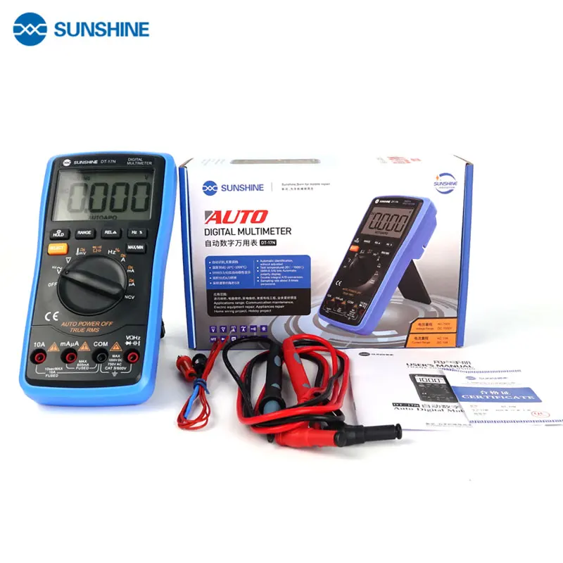 SUNSHINE DT-17N Auto Range LCD Display Multimeter Digital Multimeter Automatic Digital Instrument Tester for Repair Tools