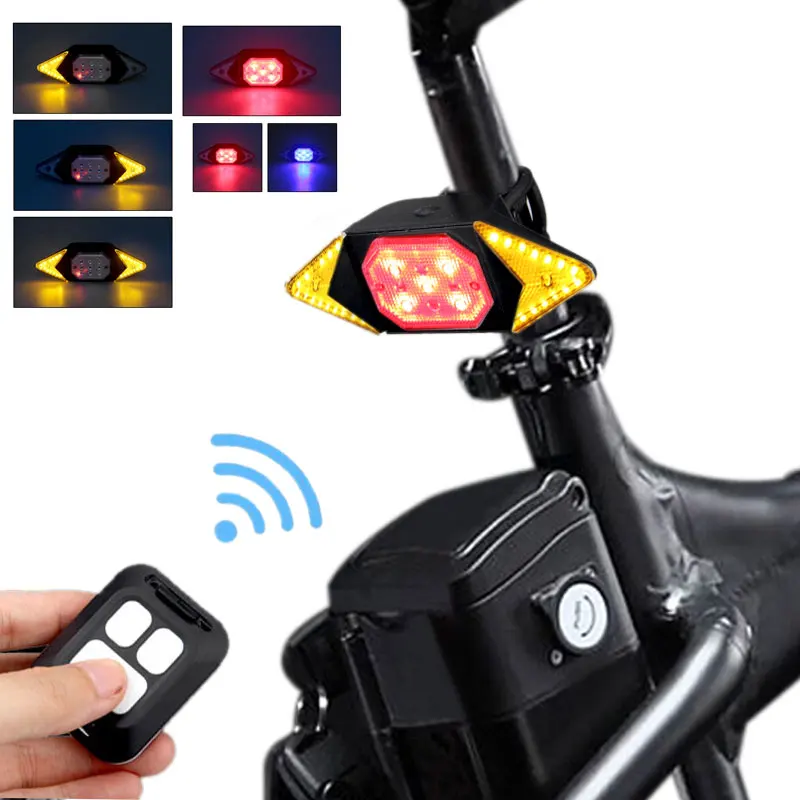 Умный велосипедный поворотный сигнальный велосипедный задний светильник, Интеллектуальный USB велосипедный перезаряжаемый задний светильник, светодиодный Предупреждение с дистанционным управлением|Велосипедная фара|   | АлиЭкспресс