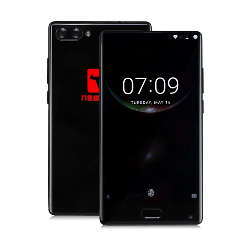 16 МП SANTIN NEWDUN, 6 ГБ ОЗУ, 64 Гб ПЗУ, Восьмиядерный процессор MTK Helio P25, 5,5 дюймов, Touch ID, две sim-карты, Android 7,0, FDD LTE, 4G, смартфон - Цвет: Черный