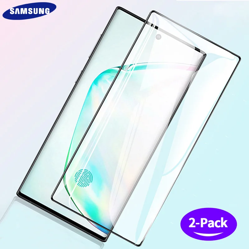 Для samsung Note10plus покрытие из закаленного стекла полное покрытие пленка из закаленного стекла Note10 высокой четкости пленка для мобильного телефона - Цвет: Two note10Plus pcs