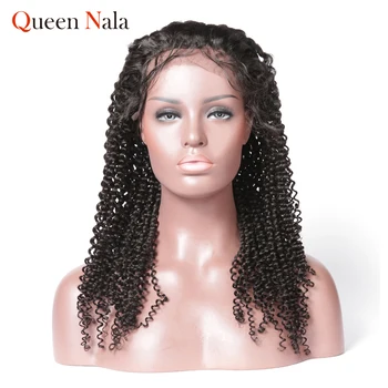 

Queen Nala 150% density 13x6 long big Kinky Curly Wig Lace Front Human Hair Wigs For Women Black Color Remy Brazilian Hair Wigs
