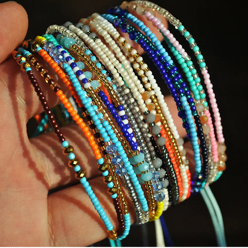 2020 Handmade Bohemian Friendship Bracelet Ethnic Colorful Seed Bead Charm Bracelet For Women Beach Party Gift - Image 4
