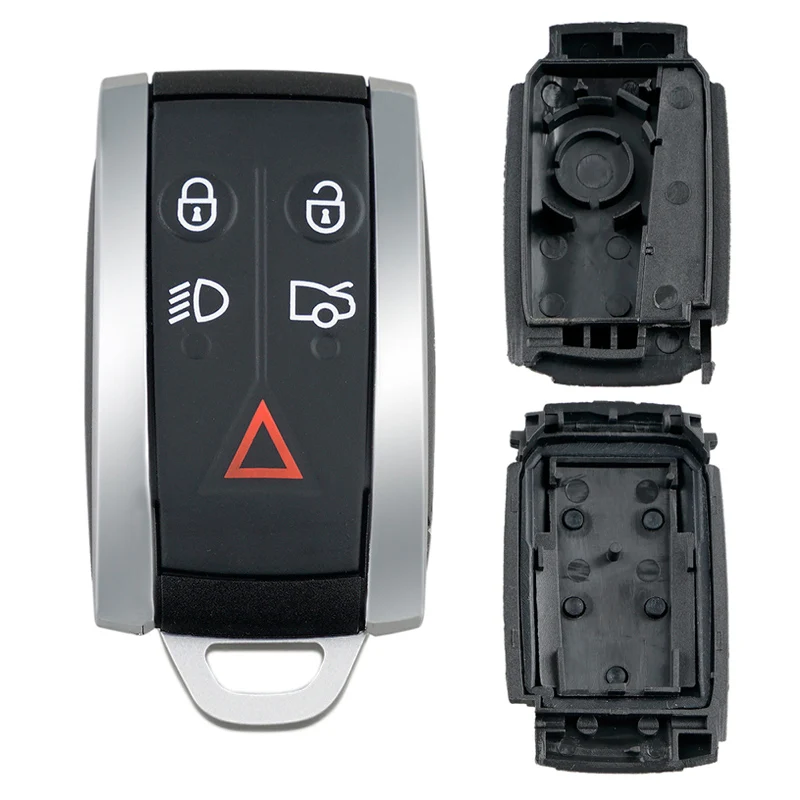 5 Buttons Car Remote Smart Keyless Fob Case Shell Replacement Fit for Jaguar XF XK XKR X Type S Type 2008 2009 2010 2012