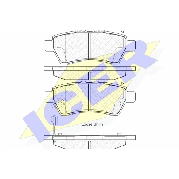 Колодки дисковые задние Nissan Pathfinder 2.5D 05 ICER 181934