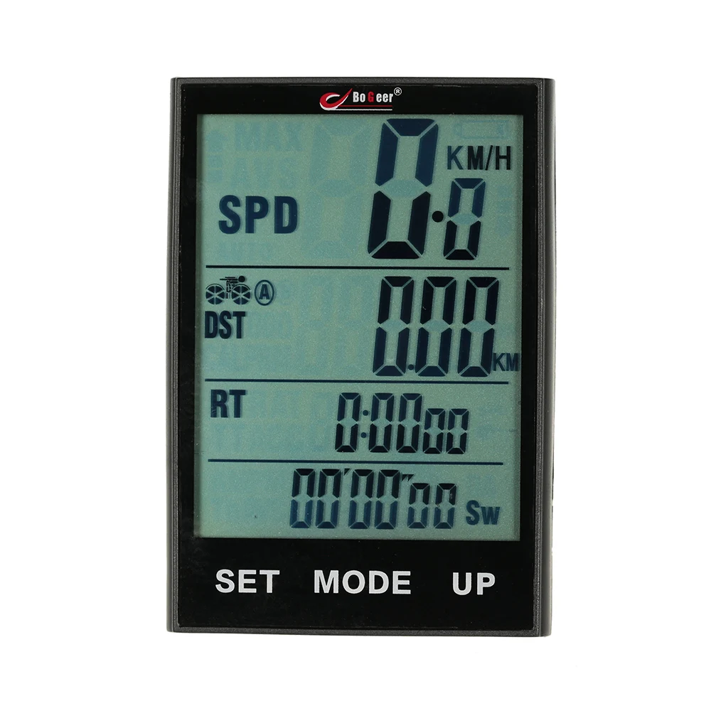 

Bogeer Rainproof Bicycle Computer Wireless/Wired Optional Bike Stopwatch Cycling Odometer Speedometer Riding Bicycle Accessories