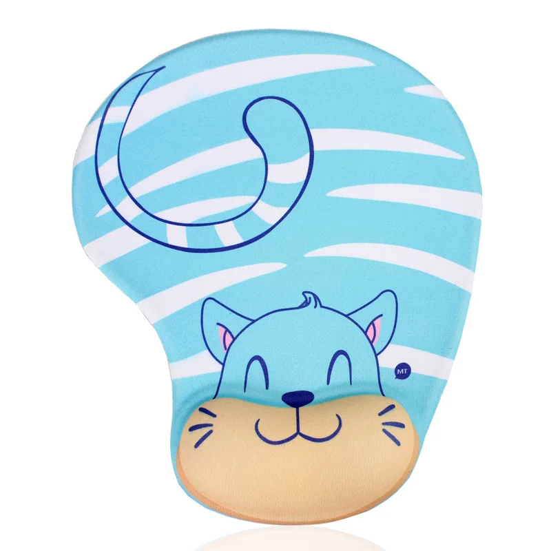 YuBeter Thicken Anime 3D Mouse Pad With Wrist Rest Anti Slip Soft Silicone Cute Cartoon Cow Cat Mice Mat for Gaming PC Laptop