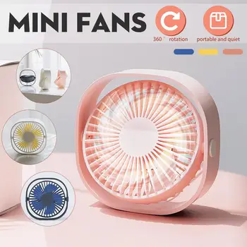

Mini USB Personal Desktop Fan Portable Cooling Fan with 360 Degree Rotation Adjustable Angle for Office Household Traveling