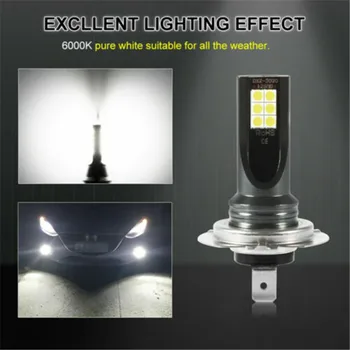 

2Pcs H7 CAR LED Headlight Kits 50W 14000LM Fog Lights Bulbs 6000K Driving DRL Lamp