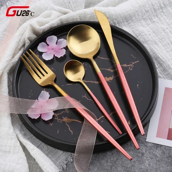 

Dinnerware Set 401 Stainless Steel Cutlery Set Steak Knife Fork Set Coffee Spoon Teaspoon Flatware Tableware Kitchen Silverware