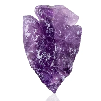 

1pc Amethyst Purple Crystal Natural Stone DIY Pendant Necklace Arrow Healing Crystal Necklace Accessories Home Decor