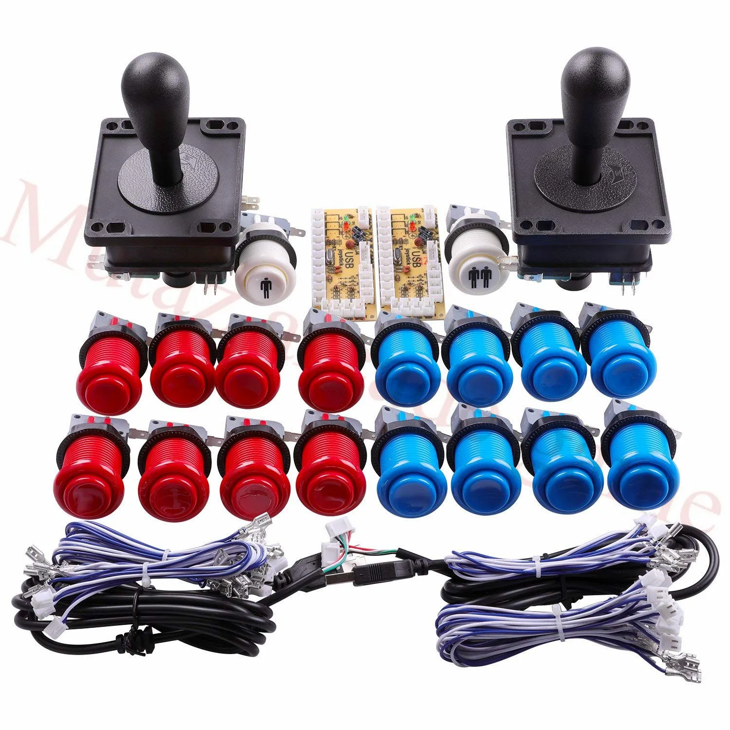 

DIY Arcade Game kit Zero Delay Board USB Encoder To PC /Raspberry pi 4/8WAY American style joystick with happ style push button