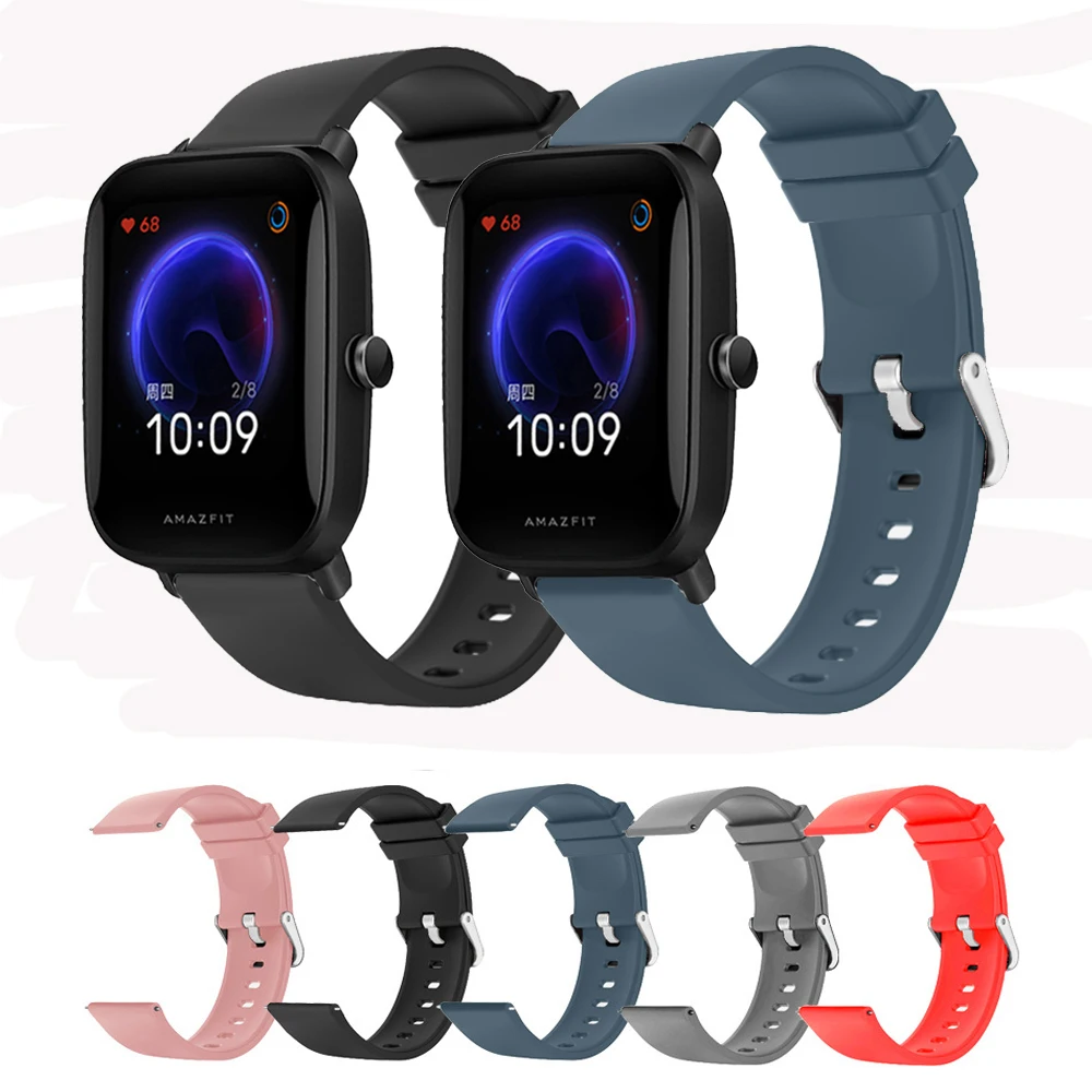 

Ремешок силиконовый для часов Amazfit Bip U Pro, спортивный браслет для Amazfit Bip S Lite/Bip 3/GTR Mini/GTR 42 мм, 20 мм
