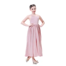 Flofallzique/летнее удобное платье для девочек; круглый вырез; подтяжки; крест; крутая дышащая ткань; одежда для свадьбы; пляжное бальное платье