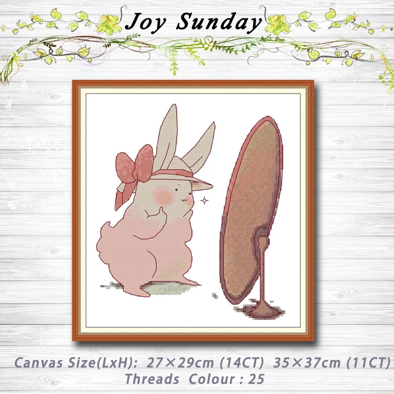 

Beautiful Rabbit cartoon decor Patterns 14CT 11CT Counted Cross Stitch Sets embroidery sets Needlework kits Home decor