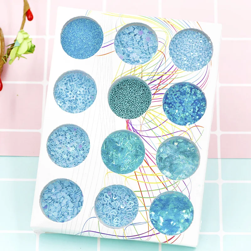 Блестящий клей для фотографий аксессуары DIY Lizun Toy Girl Nail Art ломтиков облачный слайм
