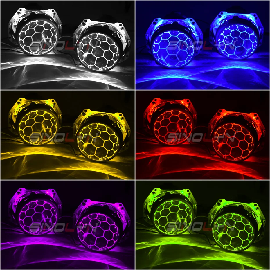 Sinolyn Lenses For Hella 3R G5 5R Headlight Bixenon Devil Eyes HID