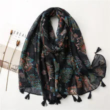 Scarf Women Spring Style Lovely Age Reduction Cotton Linen Hand Scarf Female Korean Version All-Match White Long Shawl Scarves