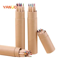 Crayons de couleur pour dessiner, 6/12 couleurs, en plomb, pour enfants, élèves du primaire et de la maternelle, cadeaux d'ouverture 