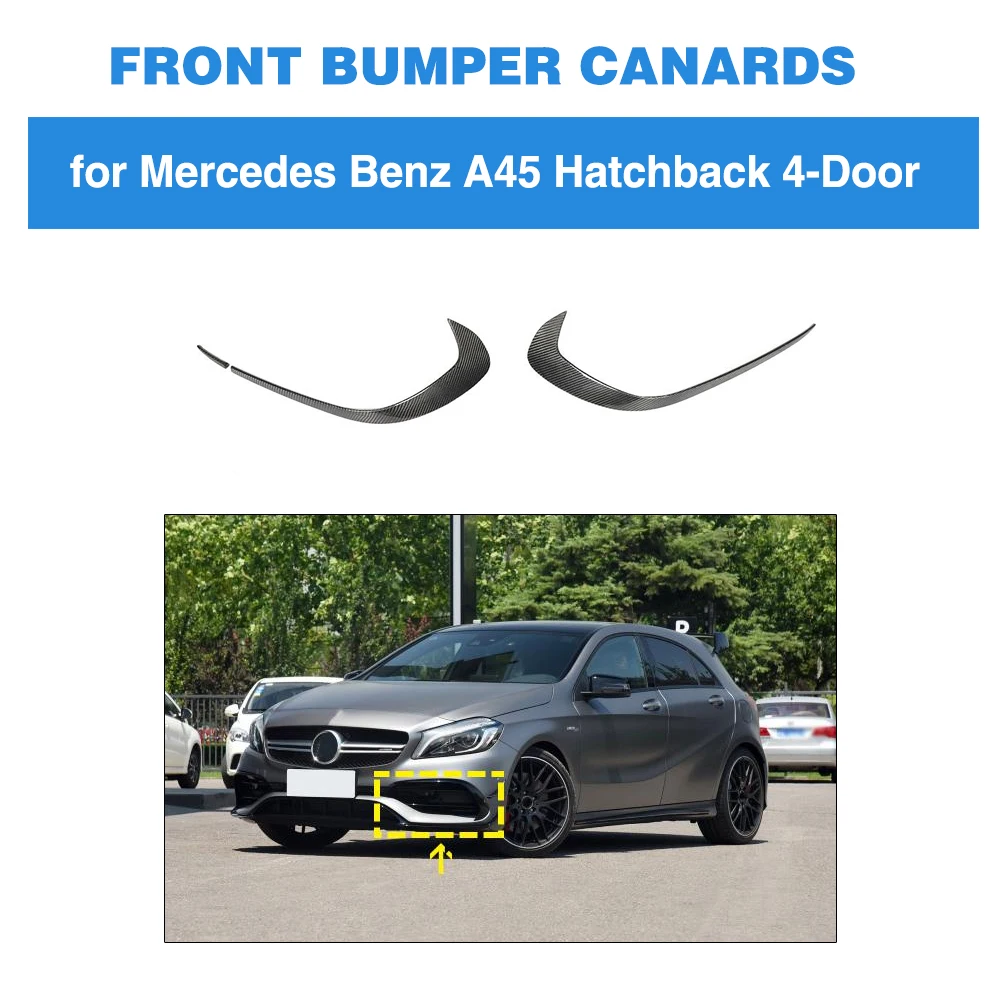 Front Bumper Fins For Mercedes Benz A Class W177 Sedan A45 Amg 2016 2018 Carbon Fiber Canards Splitters Bumpers Aliexpress