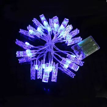 

10/20 LED Card Photo Clip LED String Fairy Lights Battery Operated Christmas Garlands Wedding Party Home Outdoor Decor Sale