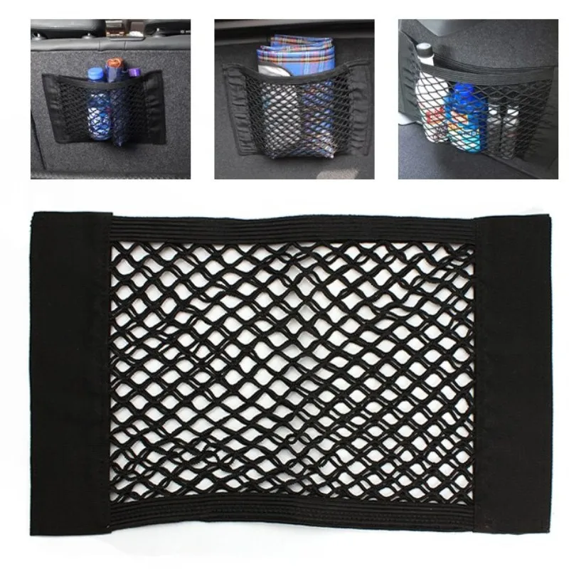 For KIA Seltos 2019 2020 2021 Car Trunk Seat Back Elastic Storage Net Cargo Organizer Bag Styling Accessories | Автомобили и