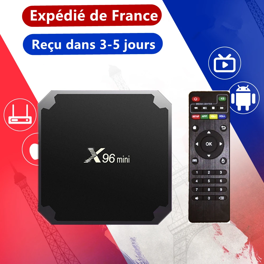 ТВ-приставка X96mini ip 2 ГБ 16 Android neotv pro Amlogic S905w x96 mini neox Smart Доставка из Франции |