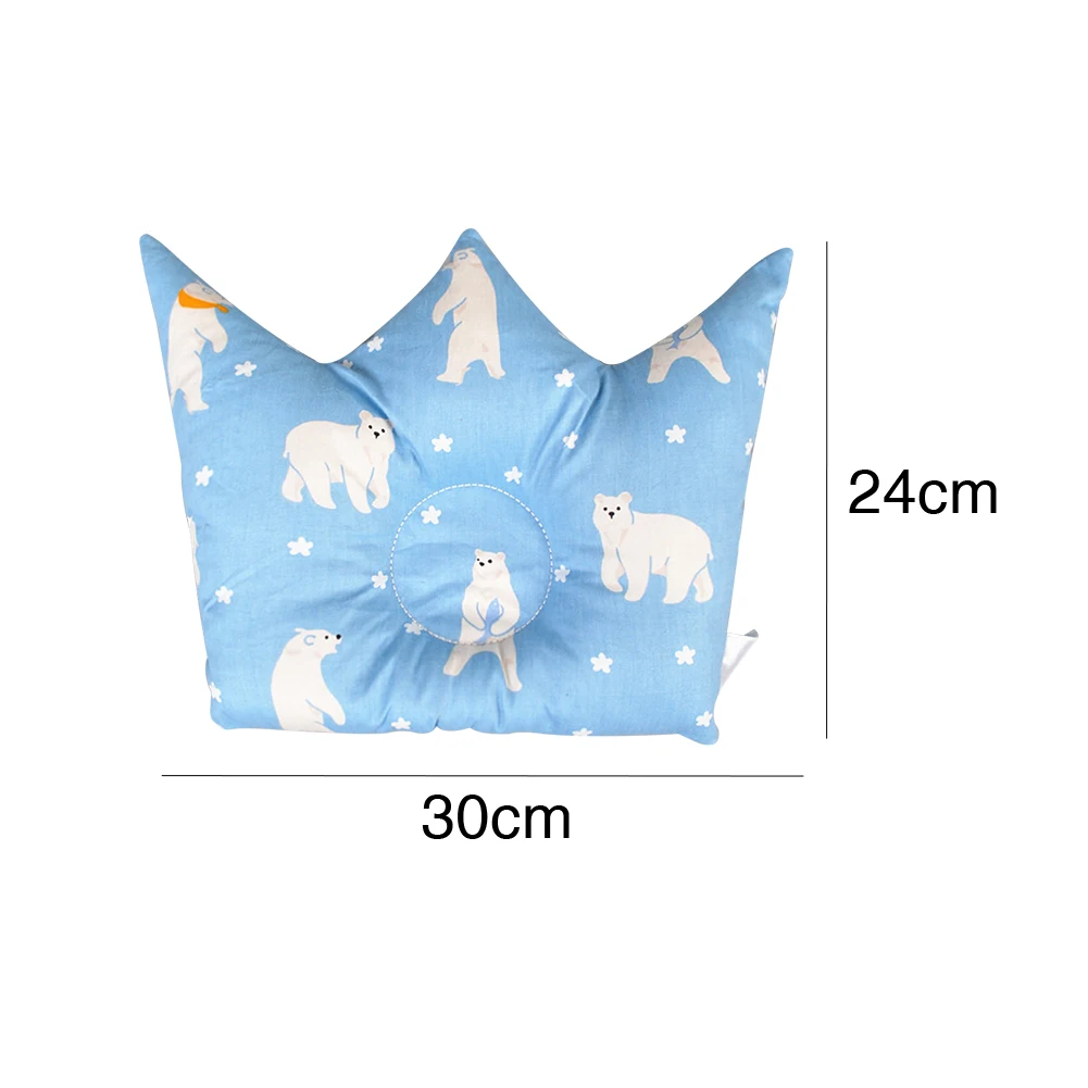 Cute Crown Shape Baby Pillow Multifunctional Protective Infant Soft Newborn Positioning Prevent Flat Head Cushion Cartoon