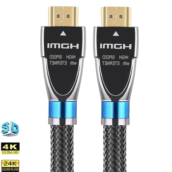 

4K 8K HDMI Cable V2.0 2.1 Golden Zinc Alloy Connection For UHD FHD 3D Xbox PS3 PS4 TV PC ProjectorAudio Video HDMI Wire Cord 1m
