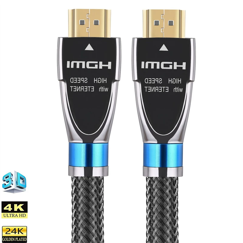 Купить 4K HDMI кабель 60 Гц UHD FHD 3D Xbox из цинкового сплава головка для PS3 PS4 TV ПК проектора Аудио | HDMI Cables (4001190357321)