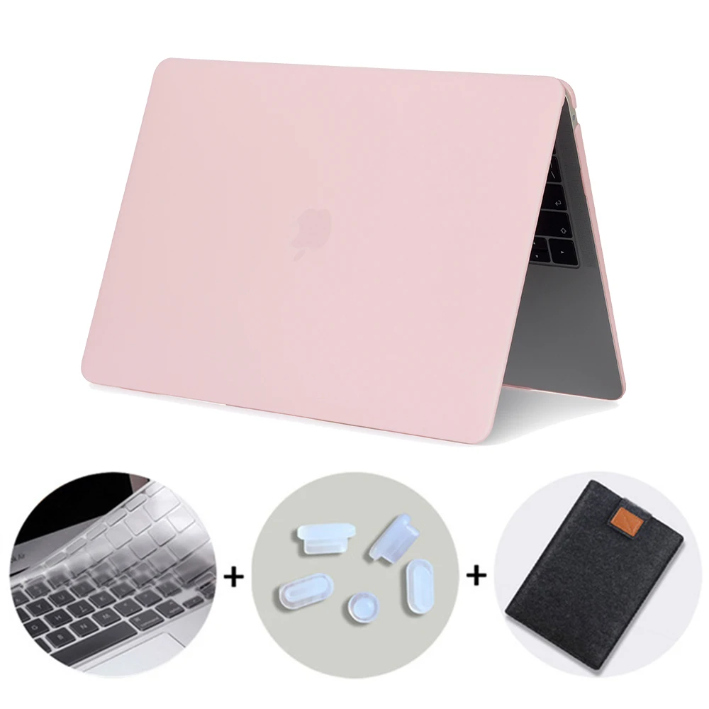 MTT Прозрачный матовый чехол для Macbook Air Pro retina 11 12 13 15 сумка для ноутбука чехол для Apple mac book Air 13,3 дюймов жесткий чехол - Цвет: Matte Light Pink