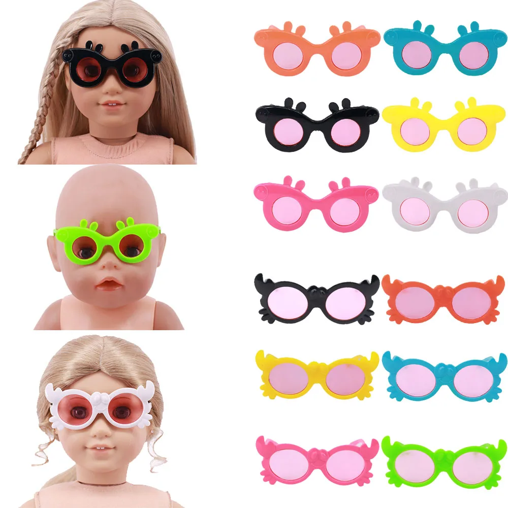 

Cute Doll Glasses Piggy Pecs Crab Shape For 18 Inch American Doll Girls & 43 Cm New Born Baby Items,Our Generation,Solid Color