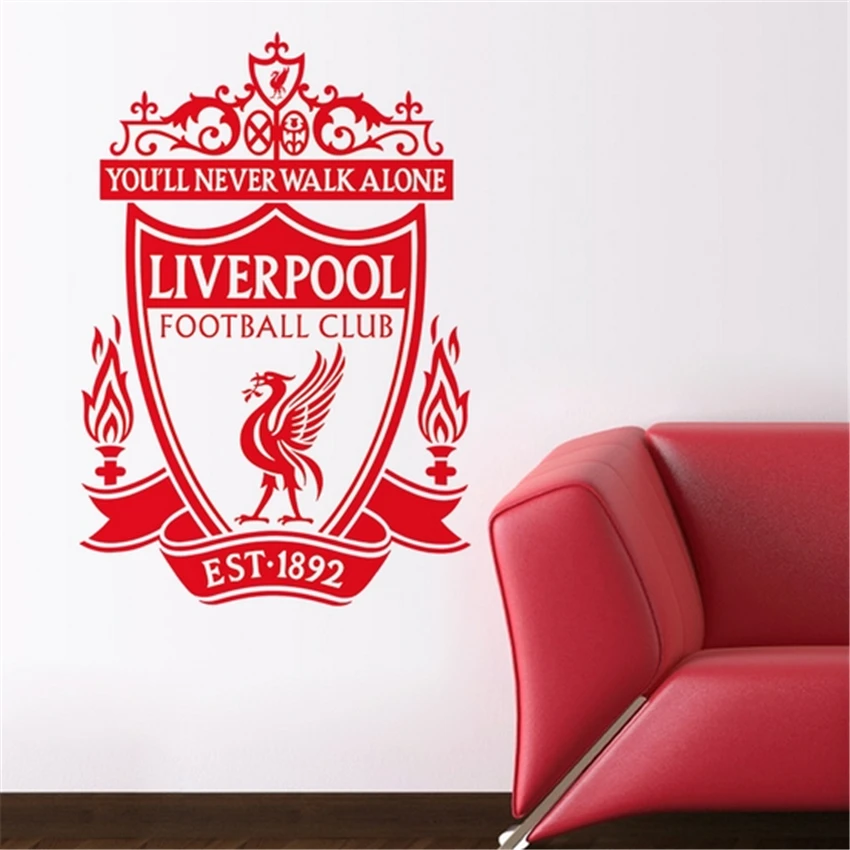 Football club logo symbol wall stickers for soccer fans boy room bedroom accessories  home decals vinyl art decoration