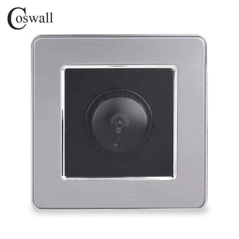  COSWALL Lamp Dimmer SCR Regulator Only For LED Light Stainless Steel Panel Wall Light Switch 16A 15 - 32892681012