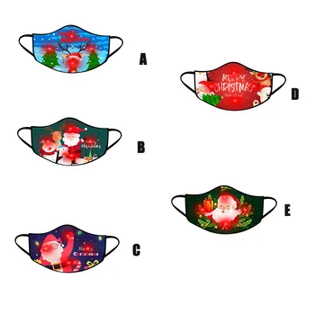 

Face Mask Fashionable LED Christmas Printed Luminous Mask Unisex holiday party protective mask washable luxury brand маска #K