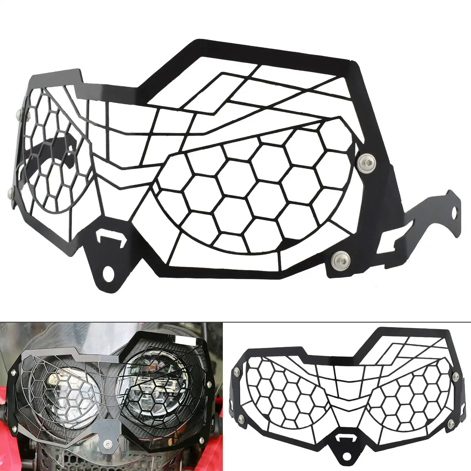 Headlight Headlamp Grille Shield Guard Cover Protector Black For Honda Crf250l Crf250 Crf 250 L 250l Rally Abs 17 18 19 Aliexpress