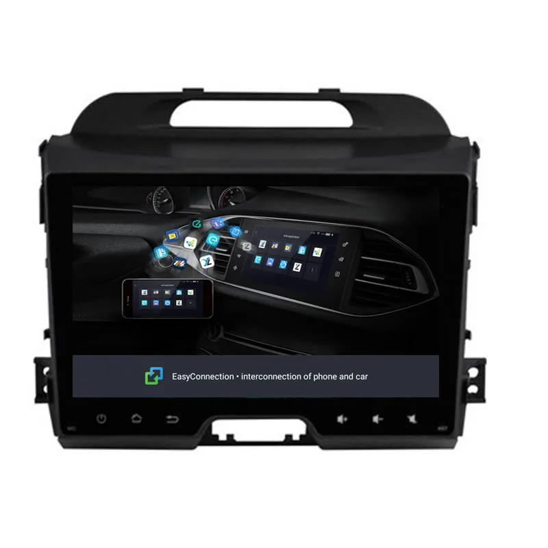 NaviTopia 9 дюймов Восьмиядерный 8 Core ram 2G rom 32G Android 8,1 автомобильный радиоплеер для KIA Sportage R 2011