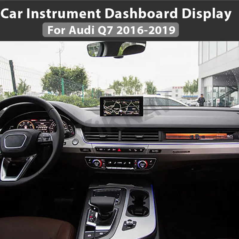 Дисплей приборной панели автомобильного на Android для-AUDI Q7 2016-2019 мультимедиа co-pilot