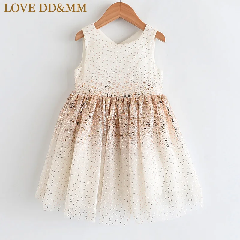 Платья для девочек LOVE DD &amp MM новинка 2022 детская одежда модное милое Сетчатое