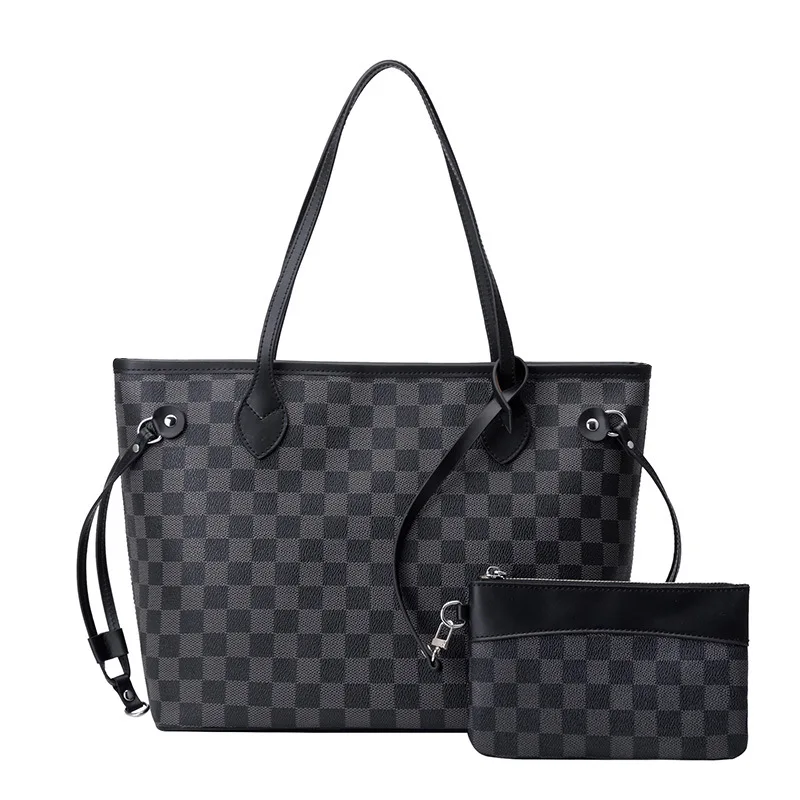 one shoulde portable women's bag Europe and America new luxury, large capacity, simple tote bag, plaid print shopping bag,