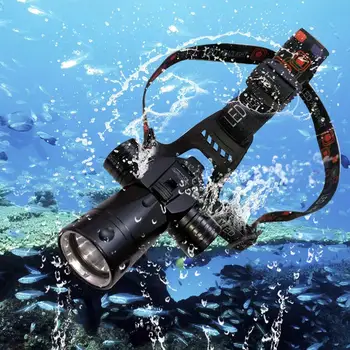

2020Newest!Rechargeable Cree L2 Aluminum Waterproof Diving Swimming Hiking Camping Hunting Fishing Headlamp Underwater 1800 Lume