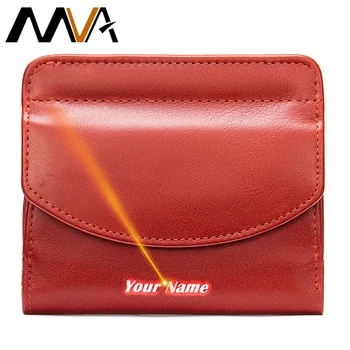 

MVA Free Engraved Women Purses Fashion Short Wallet Women Desinger Women's Wallet Made Of Leather Coin Purse Card Holder 7357